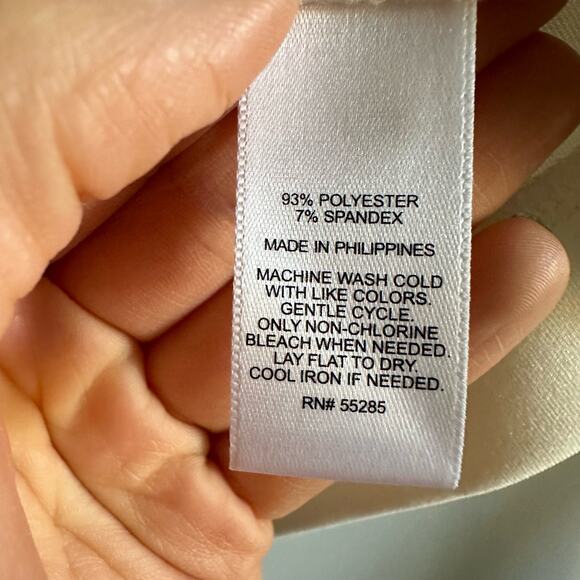 Express White Cropped Short Sleeve Exposed Zipper Top - Picture 8 of 9